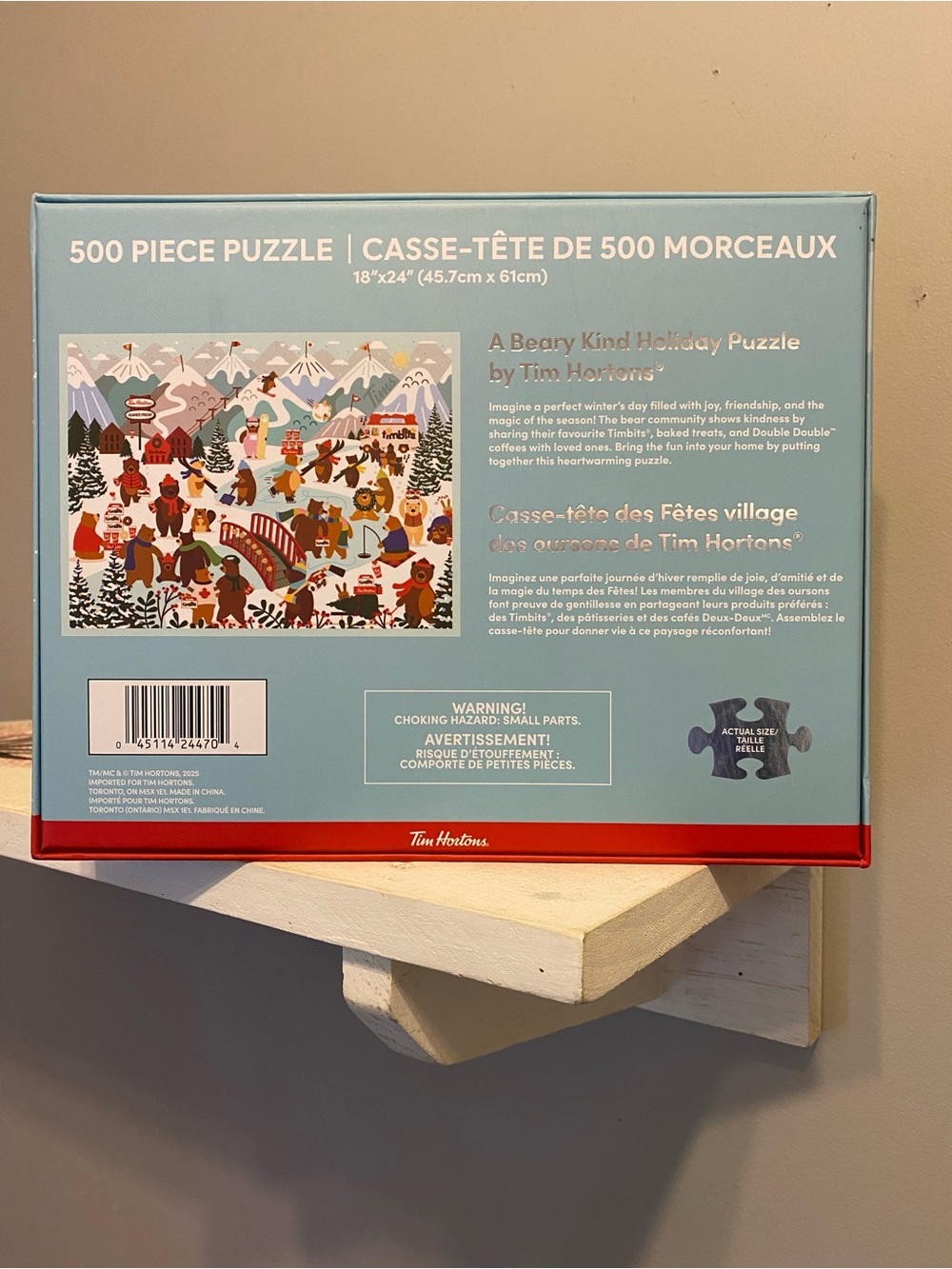 Tim Hortons 2025 500-Piece Winter Scene Puzzle - Picture 2 of 2